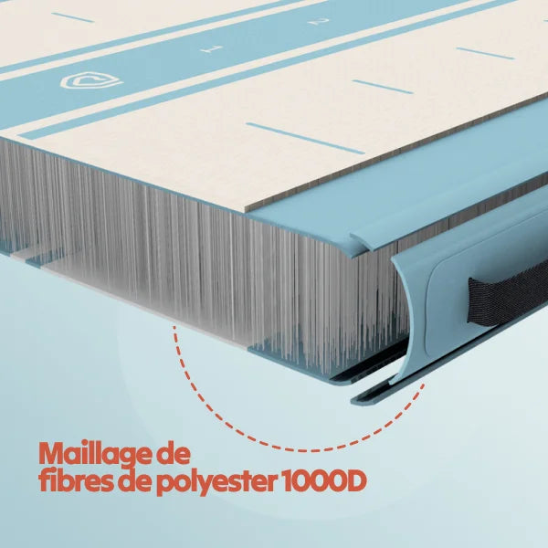 Détail structure aquaboard double membrane PVC avec noyau renforcé haute résistance