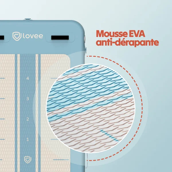 Tapis EVA antidérapant pour aquaboard avec surface texturée confort et adhérence